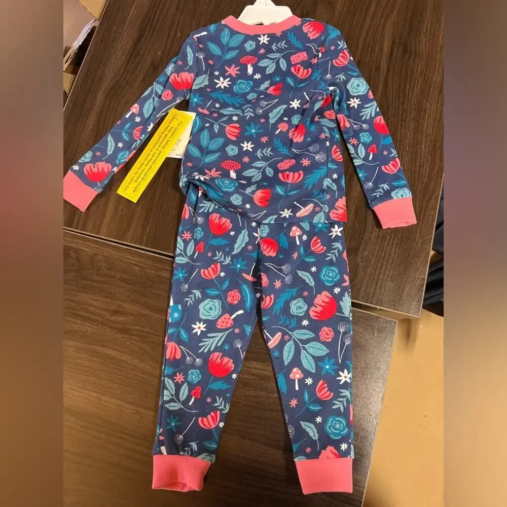 Tucker + Tate Navy Fungi Floral Pajamas- Size 18-24 months